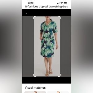 Chico palm dress size 3 draw string waist and pockets